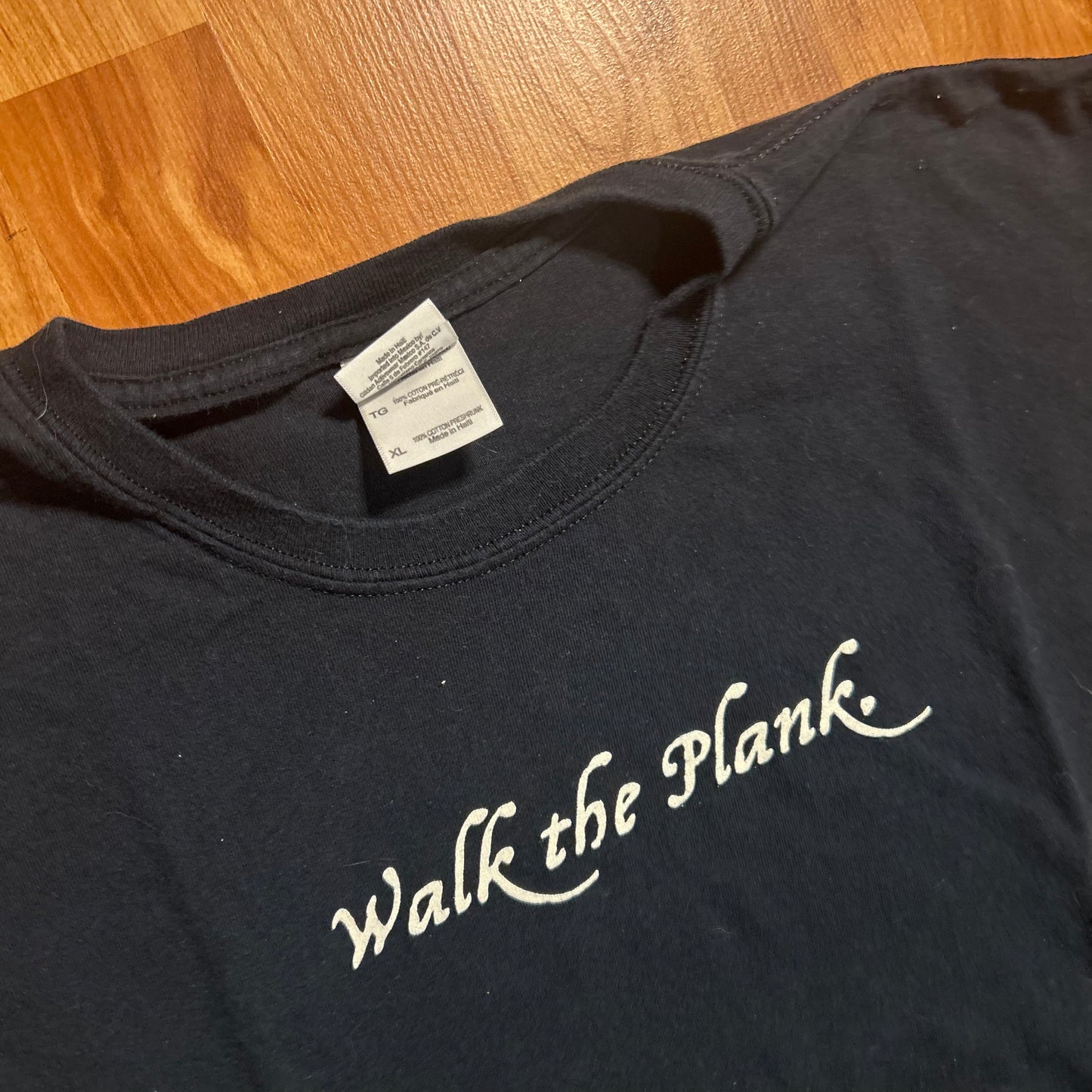 Gildan Walk The Plank Pirate’s Cove Black Tanktop Shirt - Large - 23" x 29"