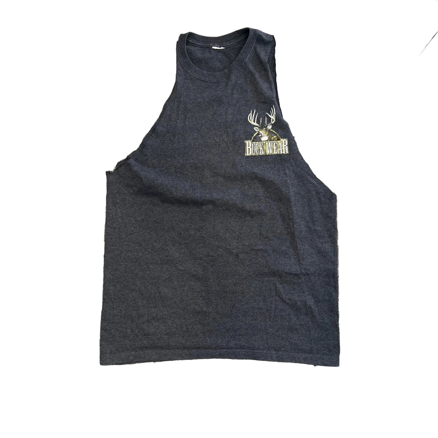 Buckwear Huntin Bucks and Drivin Trucks That's How I Roll Grey Tank Top Shirt - Medium - 20" x 29"