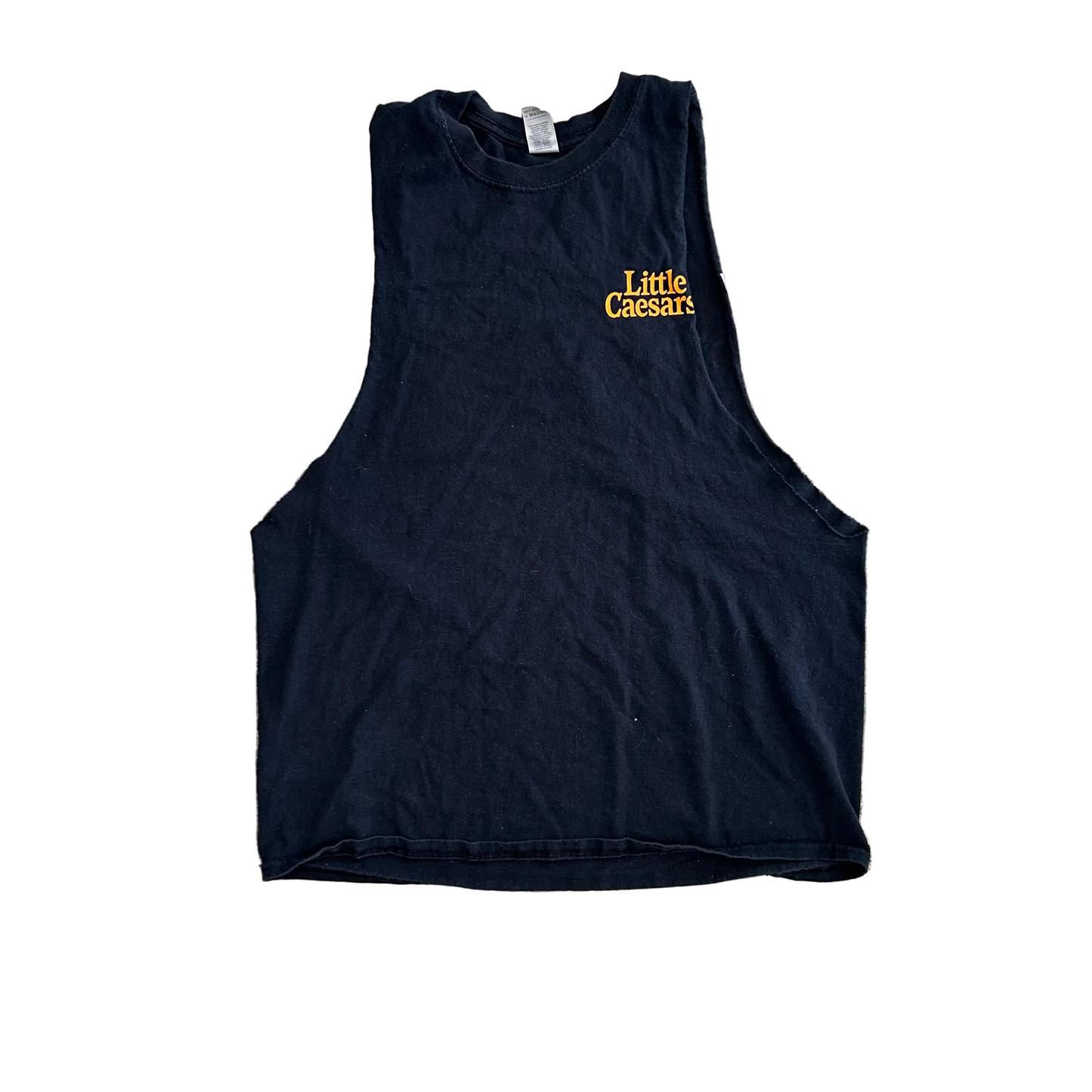 Little Caesars Pizza Genius Black Tank Top Shirt - Medium - 21" x 27"