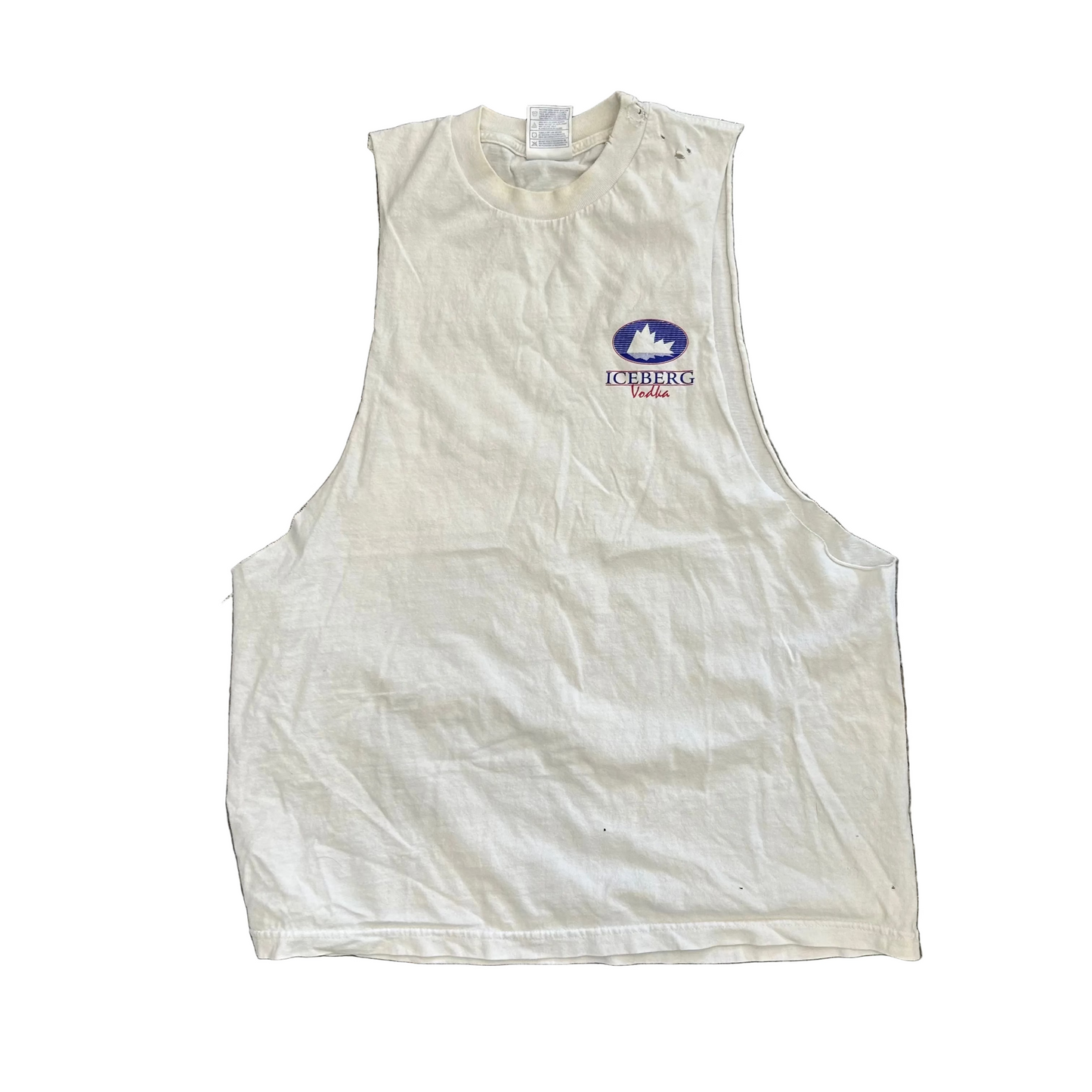 Iceberg Vodka White Tank Top Shirt - Large - 23" x 29"