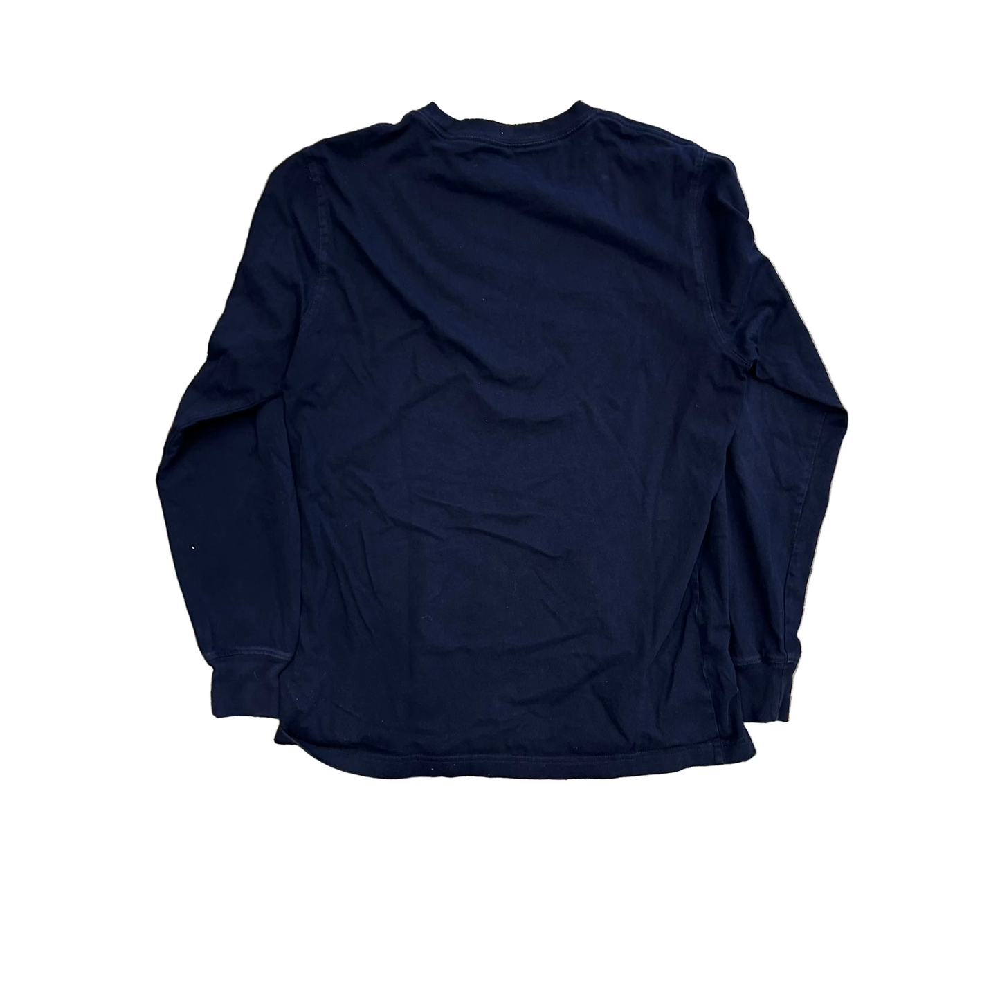 Lands End Blank Navy Blue Longsleeve Shirt - Medium - 20" x 26"