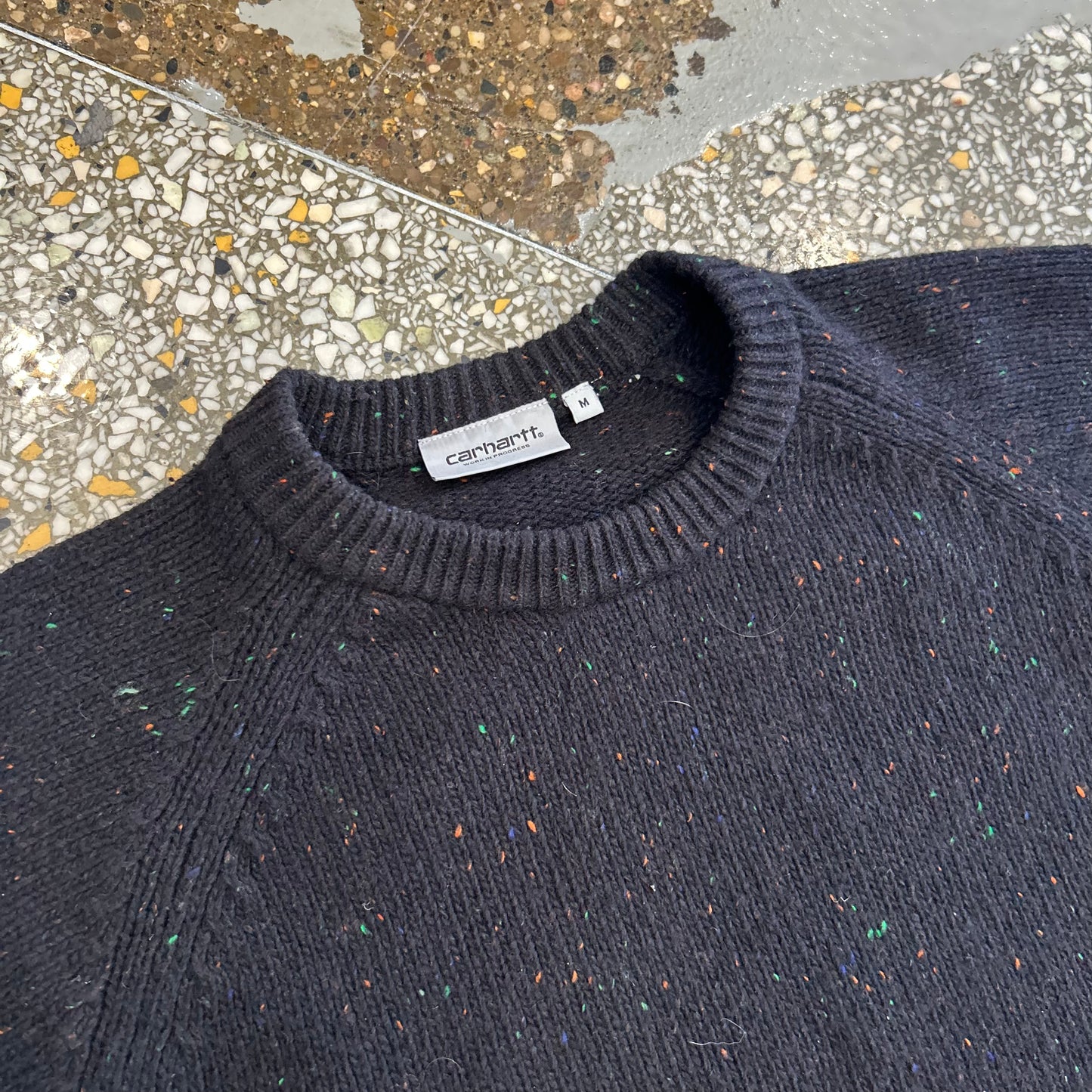 Carhartt Carphartt Black Speckled Sweater - Medium - 21" x 27"