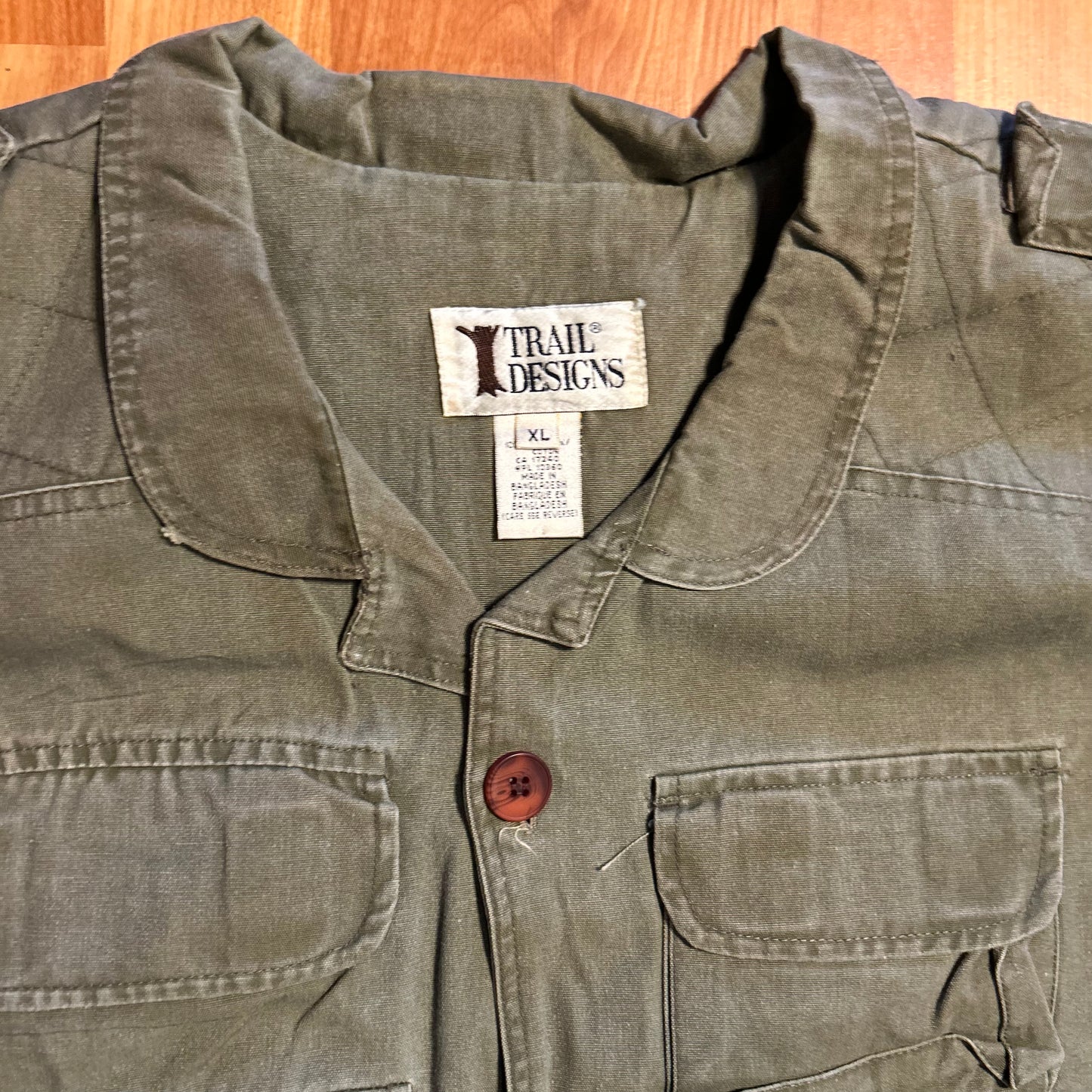 Trail Designs Pocket Button Up Hunting Vest - XLarge - 26" x 26"