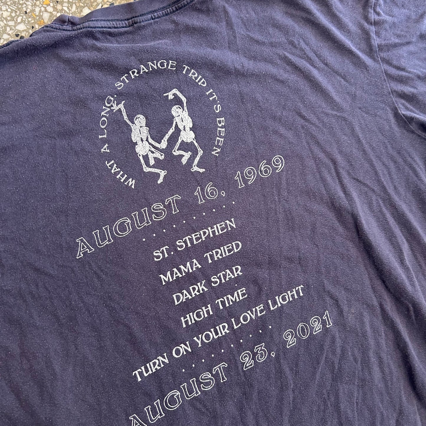 2021 Dead and Company Navy Blue Tshirt - XLarge - 25" x 28"