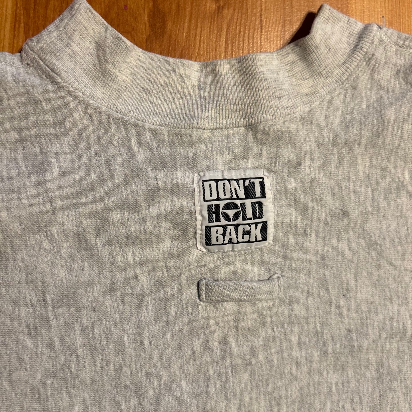 90's Taylor Made Reverse Weave Don't Hold Back Blank Grey Crewneck Sweatshirt - Large - 22" x 28"