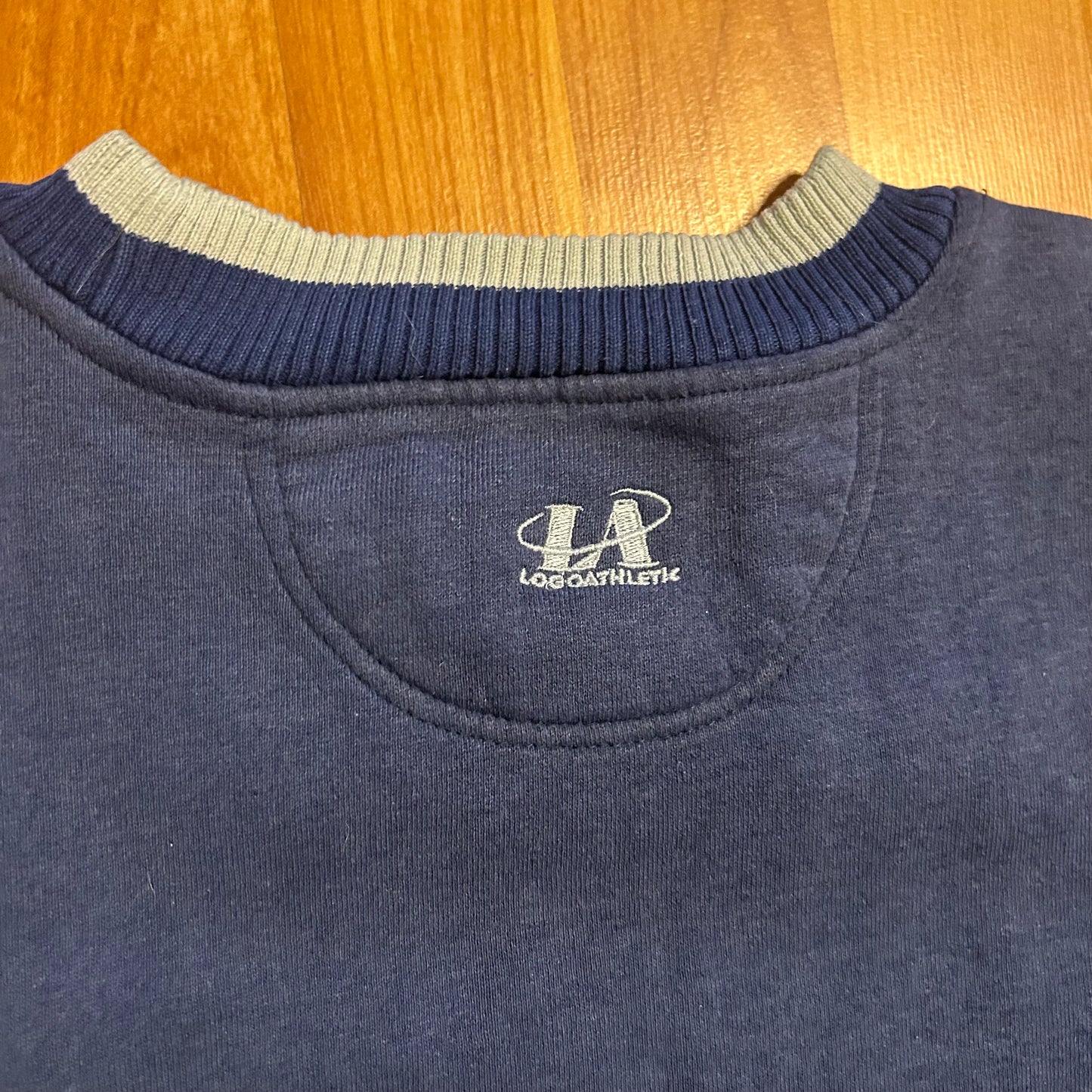 Logo Athletic Dallas Cowboys NFL Navy Blue Crewneck Sweatshirt - XLarge - 25" x 26"