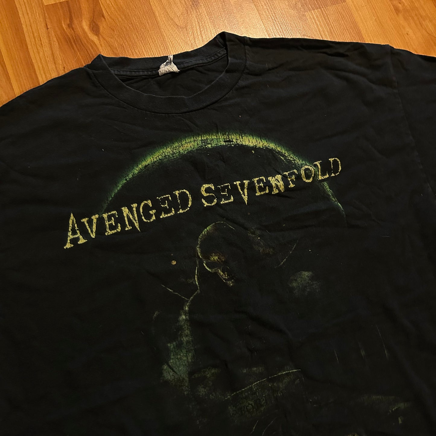 00's Avenged Sevenfold Black Tshirt - Large - 23" x 29"