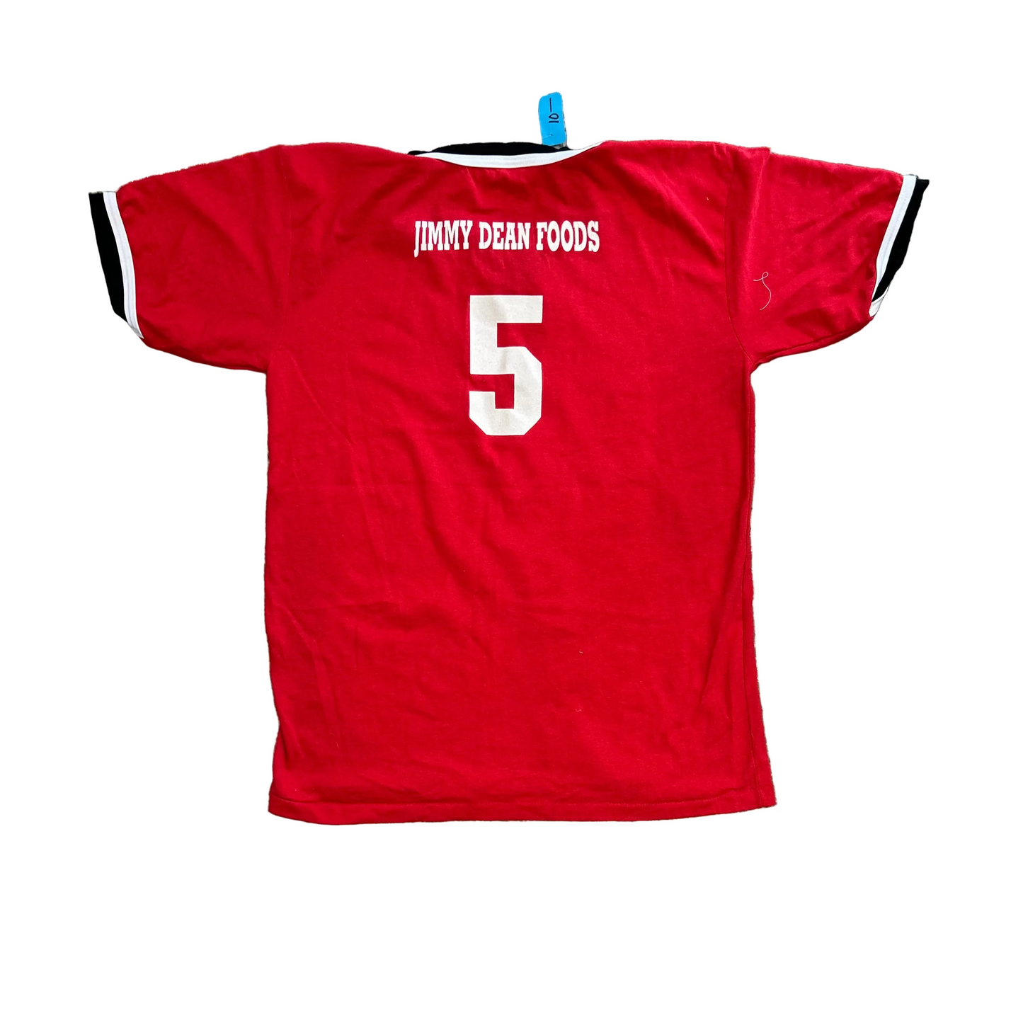 Don Alleson Germantown Jimmy Dean Foods Red VNeck Tshirt - Medium - 20" x 27"