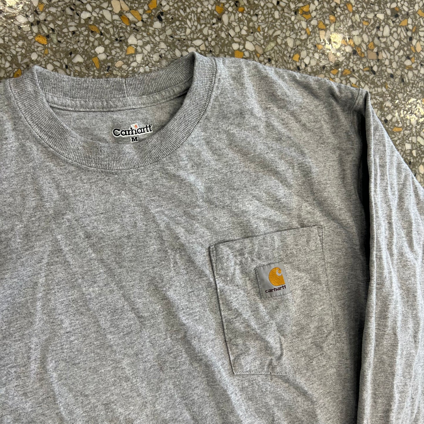 Carhartt Carphartt Grey Pocket Longsleeve Shirt - Medium - 20" x 30"