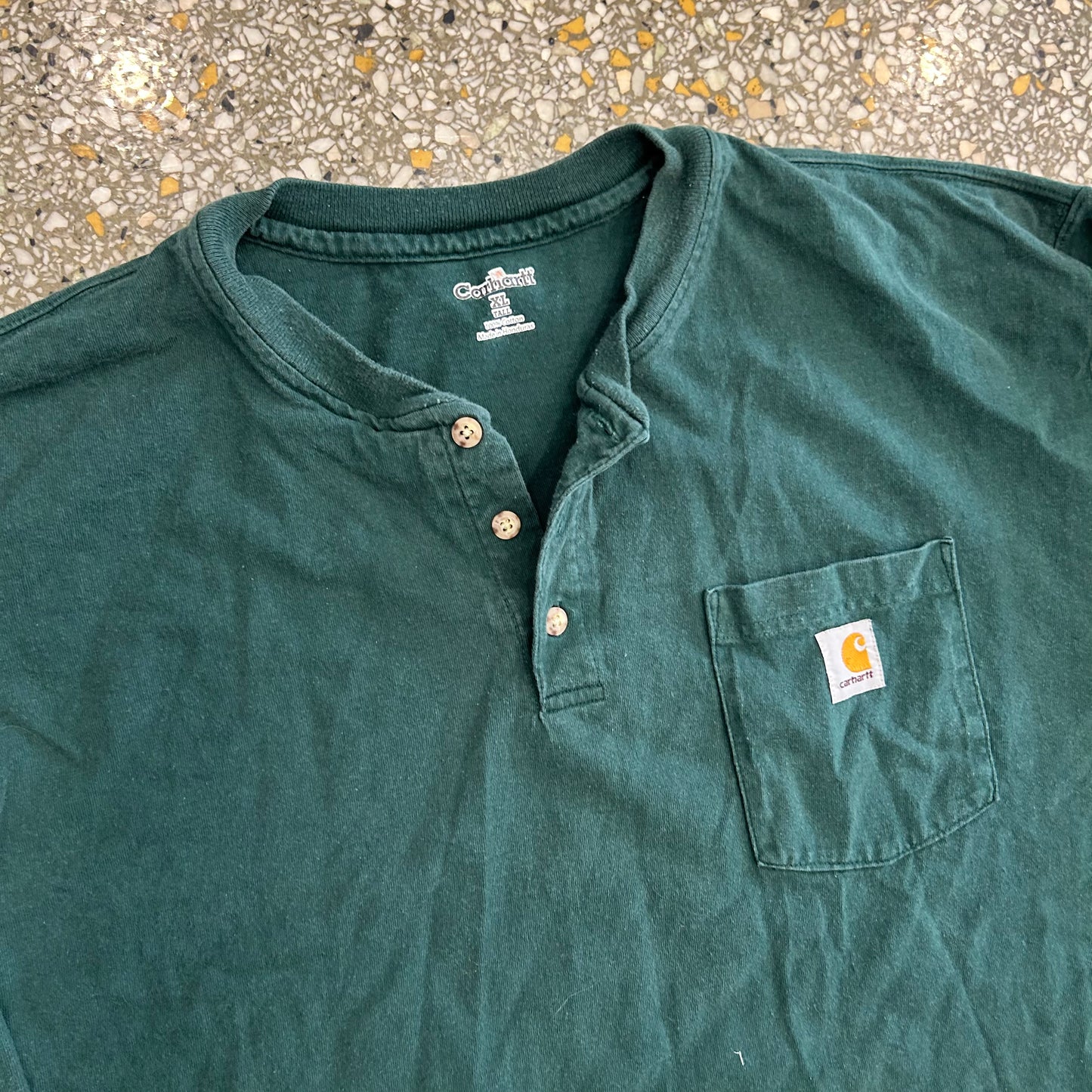 Carhartt Carphartt Quarter Button Up Green Longsleeve - XLarge - 25" x 32"