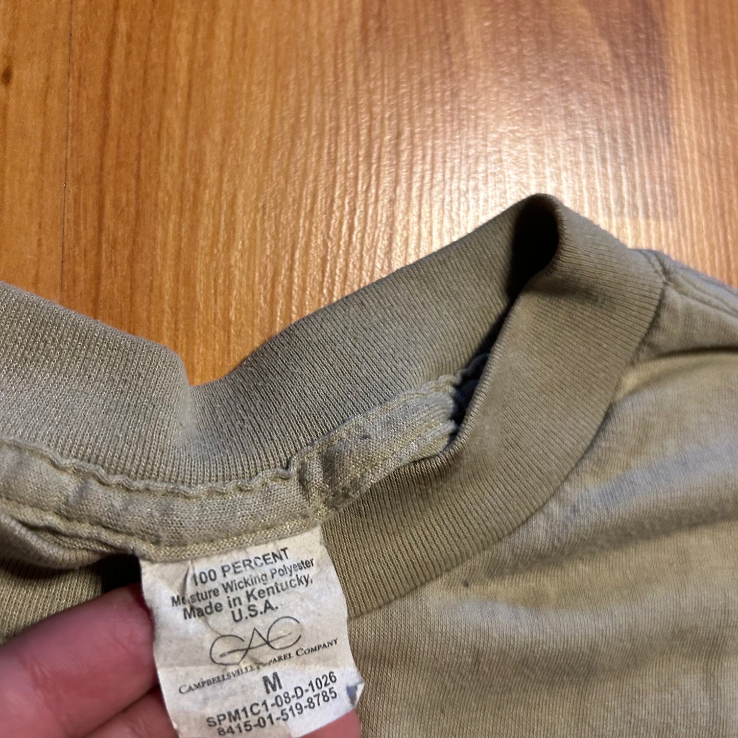 90's Campbellsville Apparel Company Tan Brown Blank Tshirt - Small - 19.5" x 28"