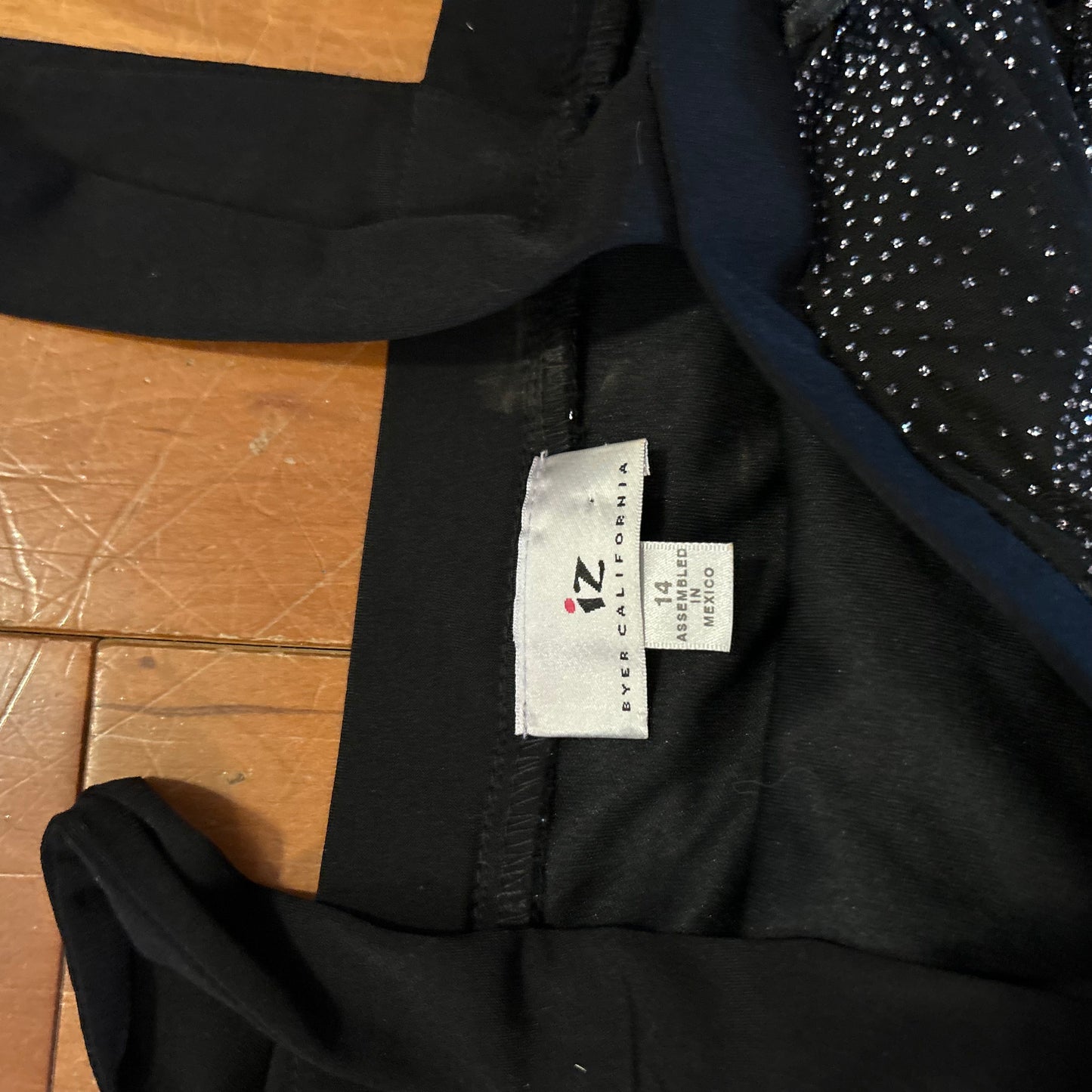 IZ Byer California Black Sparkly Dress - Tagged 14 - 14.5" x 30"