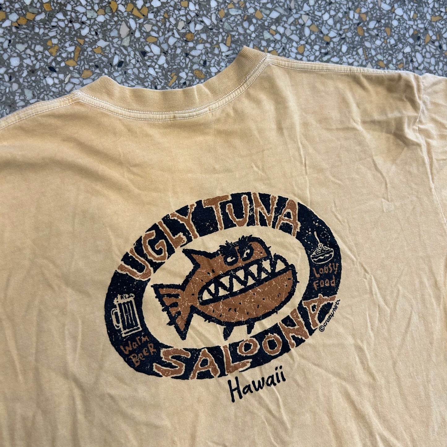 Ugly Tuna Saloona Yellow Orange Tshirt - Large - 23" x 31"