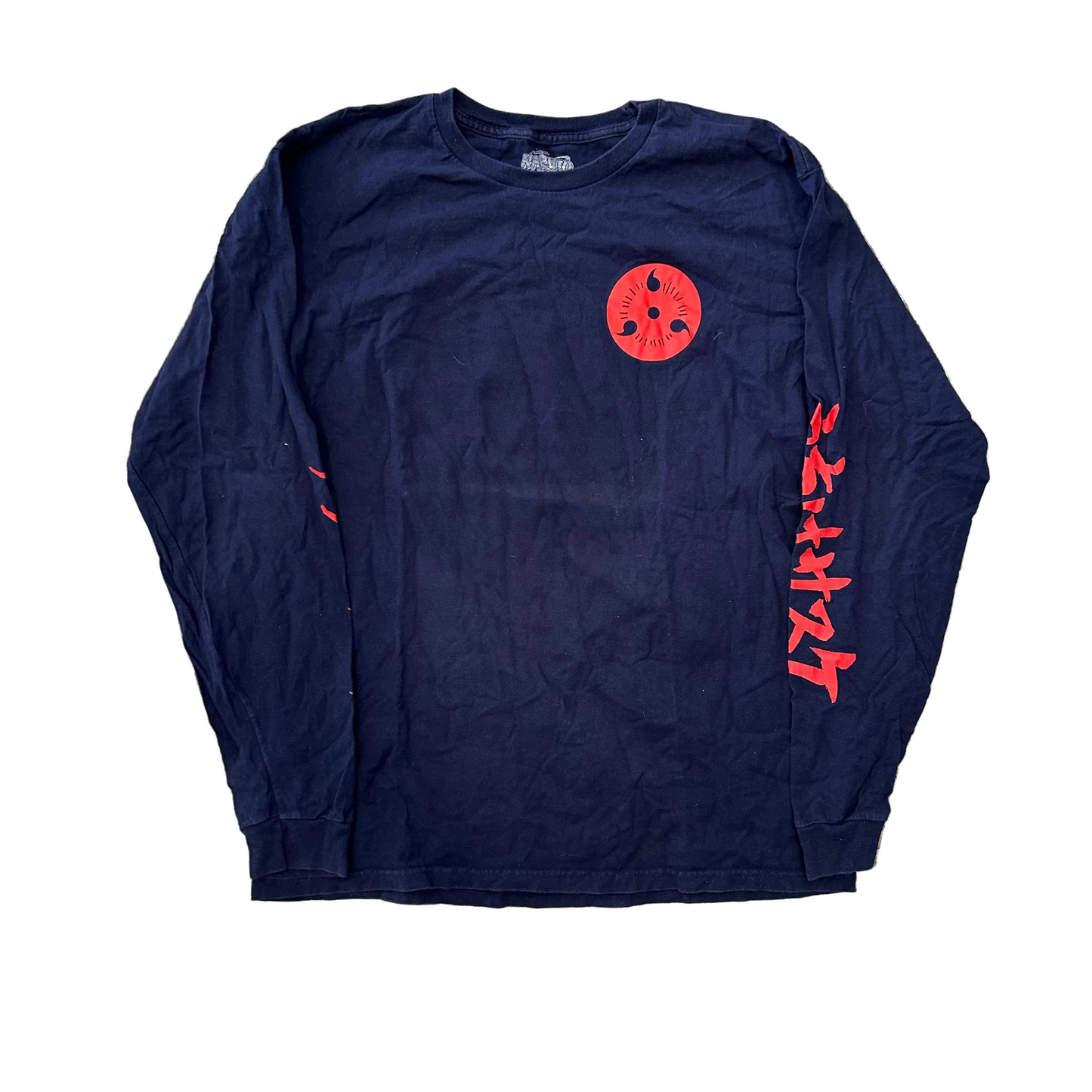 Naruto Shippuden Navy Blue Longsleeve Shirt - Medium - 21.5" x 29"
