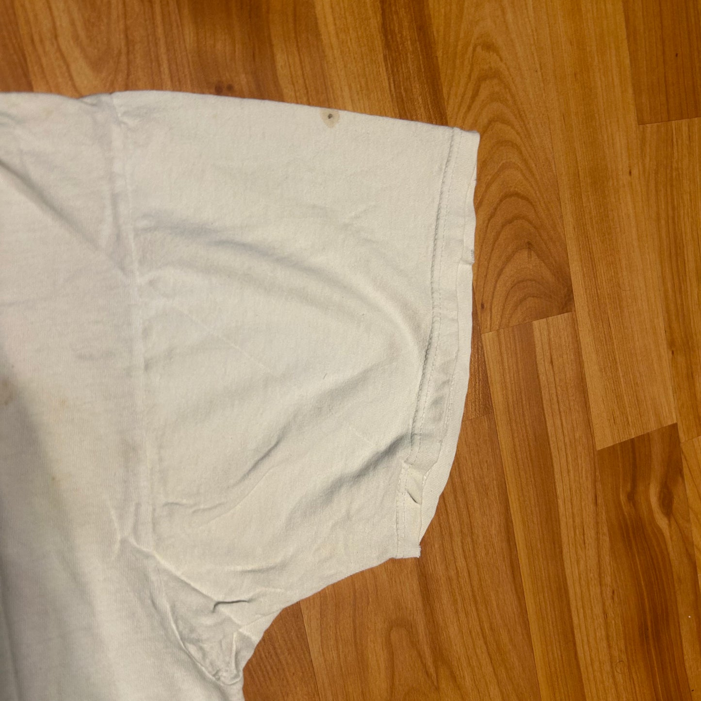 Mizzou Athletics University Missouri Tigers Distressed Stained White College Cotton Tshirt - Boxy XLarge - 26” x 27”