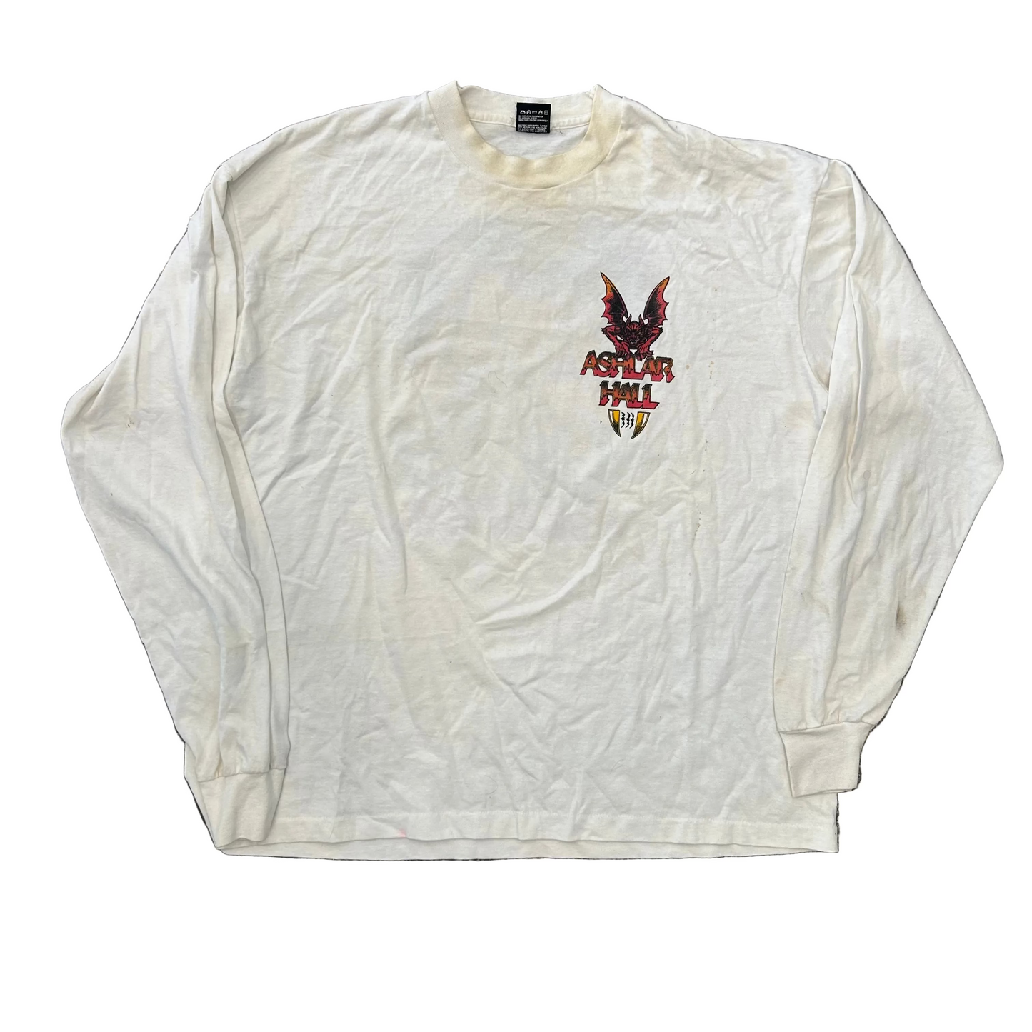 90's Ashlar Hall Memphis TN White Longsleeve Shirt - XLarge - 26" x 29"