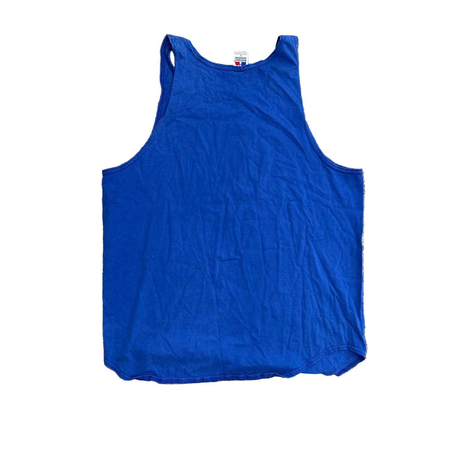 90's Russell Blank Blue Tanktop Shirt - Medium - 21" x 28"