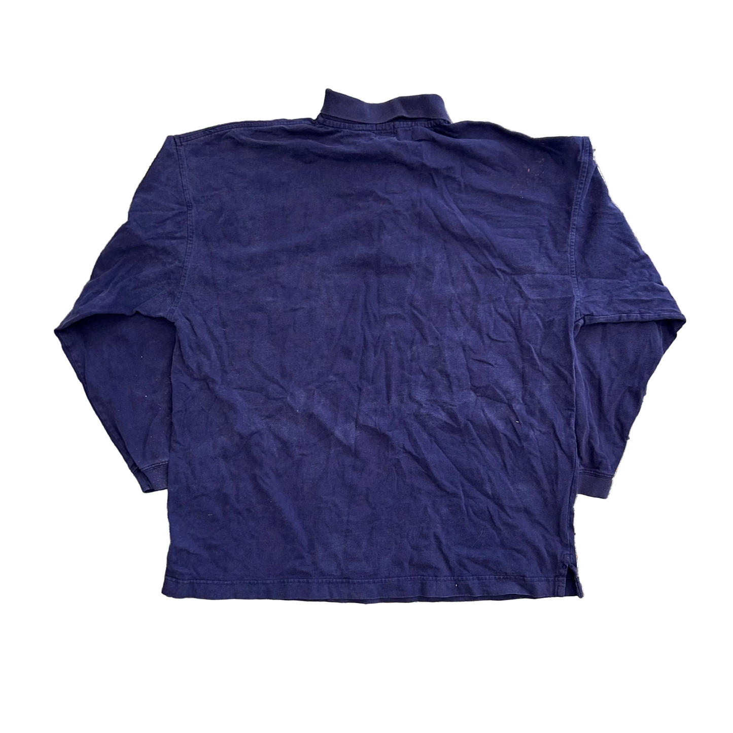 Gap Cotton Navy Blue Collared Quarter Zip Sweatshirt - XLarge - 24" x 29"