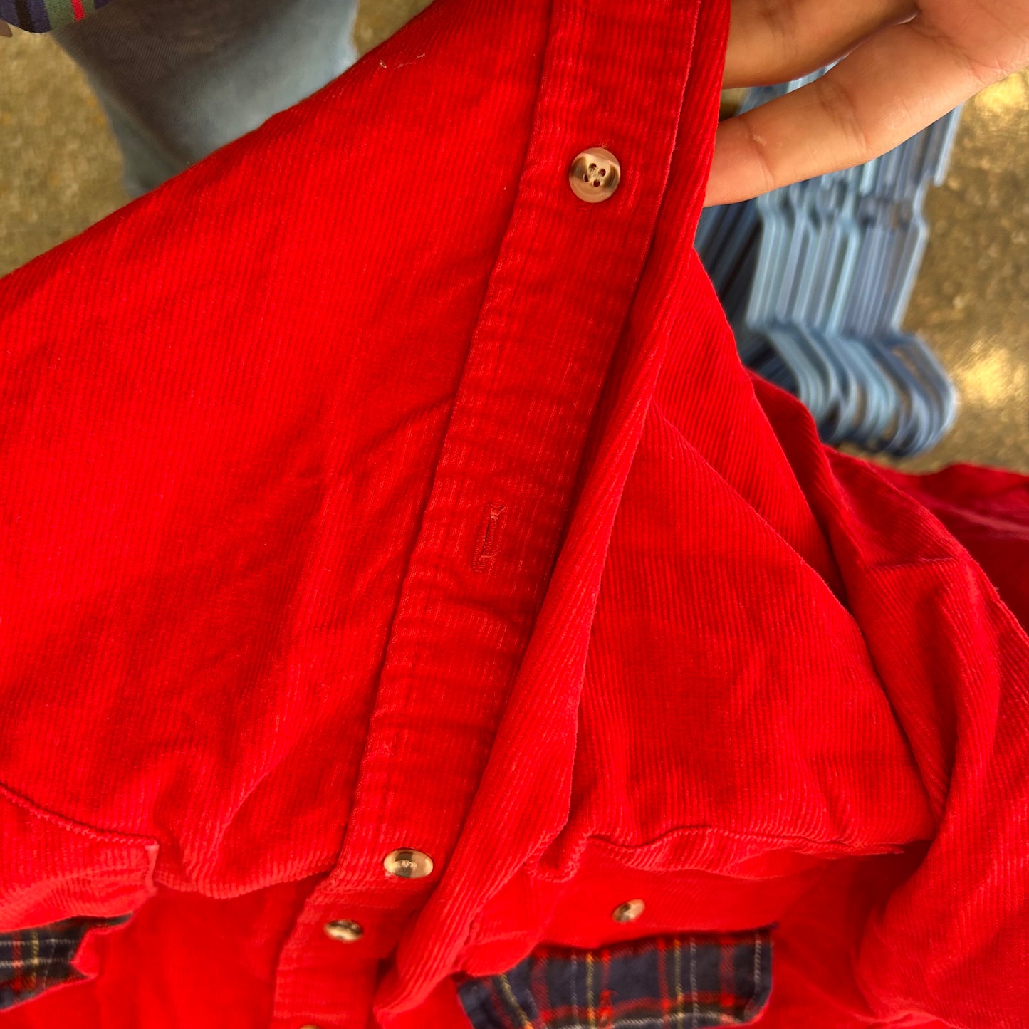 90’s Pine Grove Corduroy Button Up Cotton Shirt - XLarge - 24" x 29"