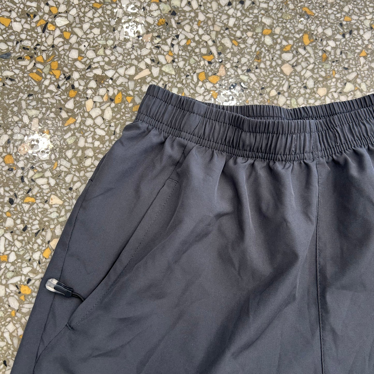 Grey Nylon Athletic Shorts - 25" x 3.5"