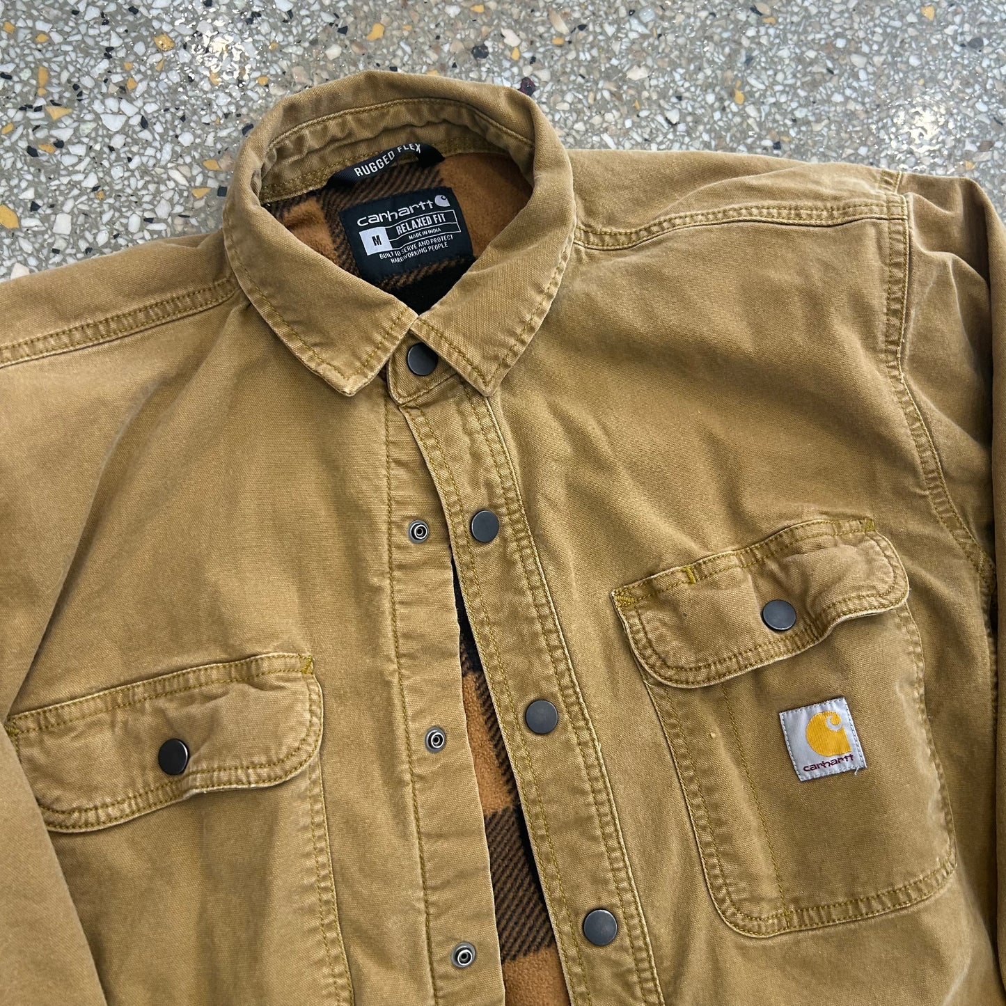 Carhartt Carphartt Flannel Lined Button Up Work Jacket - XLarge - 24" x 29"
