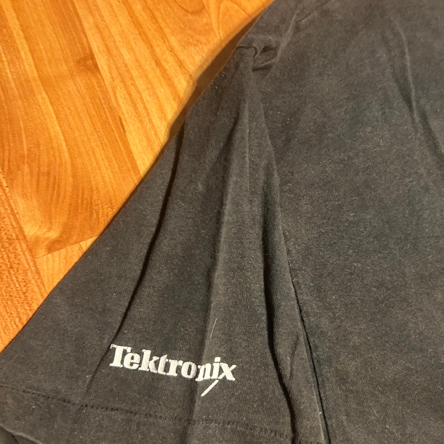 90’s TekColor Tektronix Logo Black Cotton Tshirt - Large - 22.5" x 29.5"