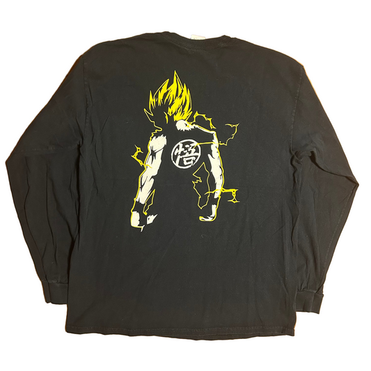 Gildan Ultra Cotton Dragon Ball Z TV Black Cotton Longsleeve Shirt - Medium - 21" x 28"