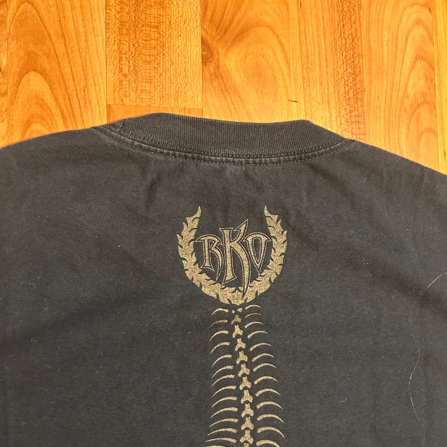 WWE Authentic Wear RKO Strike First Lion Black Cotton Tshirt - Large - 23" x 30"