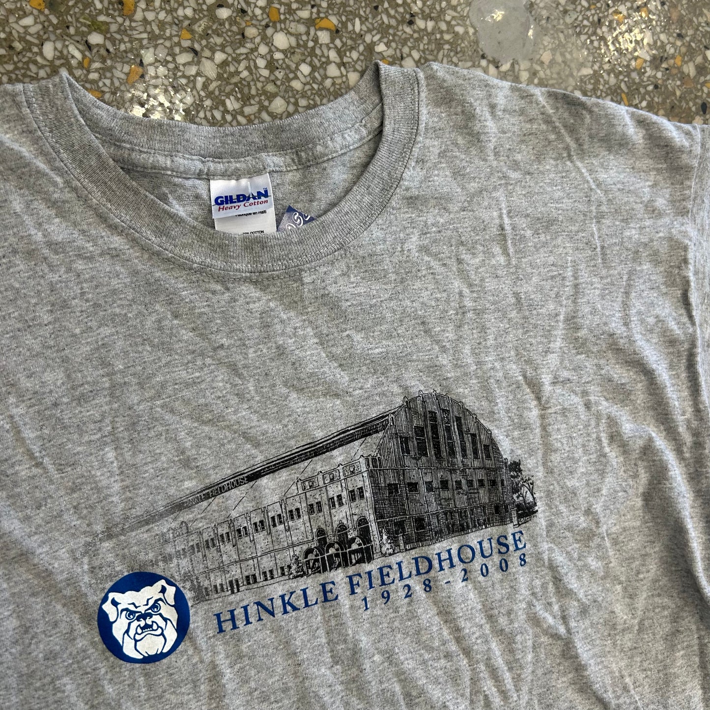 Gildan Butler University Hinkle Fieldhouse Grey Tshirt - Large - 22" x 31"