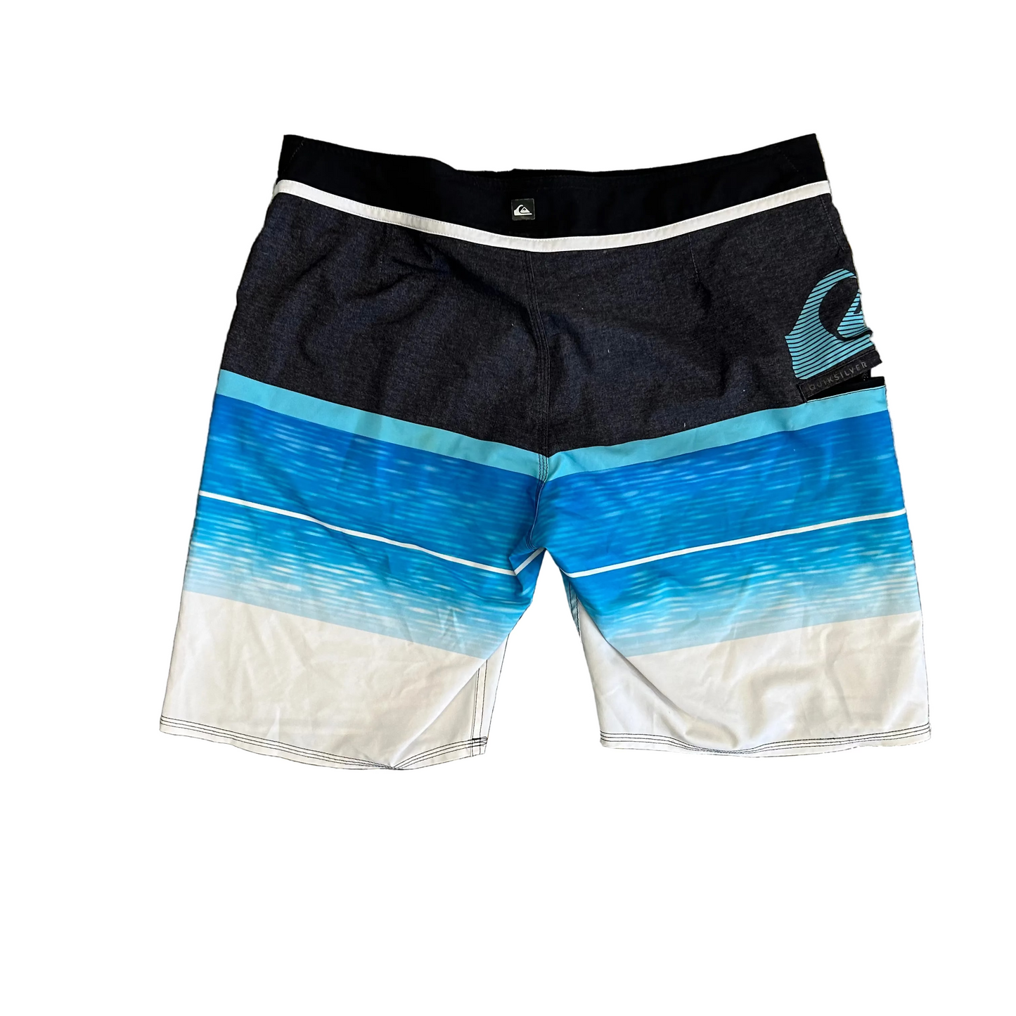 Quiksilver Blue Grey Boardshorts - 37" x 9.5"