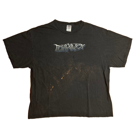 Delta Pro Weight Forgiven 2004 Bleached Black Grey Faded Cotton Tshirt - Large - 23" x 27.5"