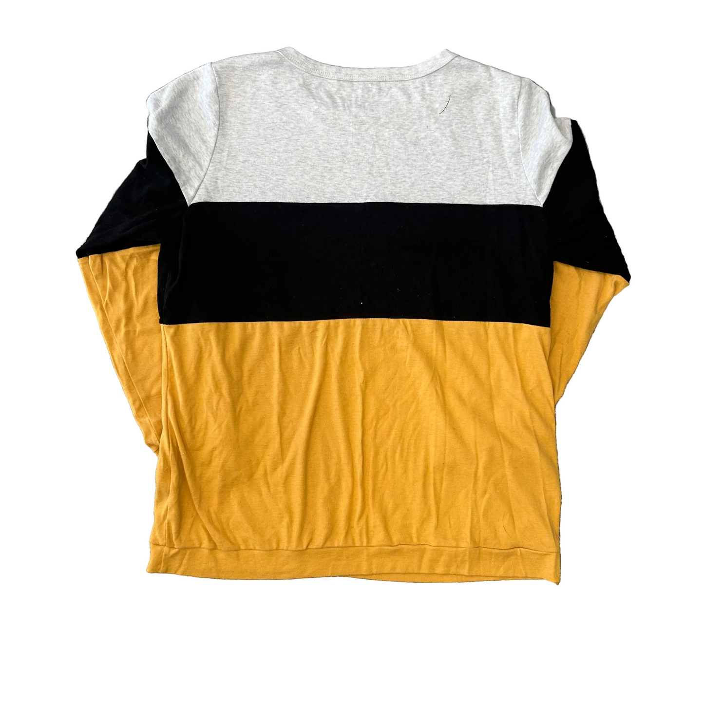 Black Yellow Grey Longsleeve Shirt - Large - 23" x 28"