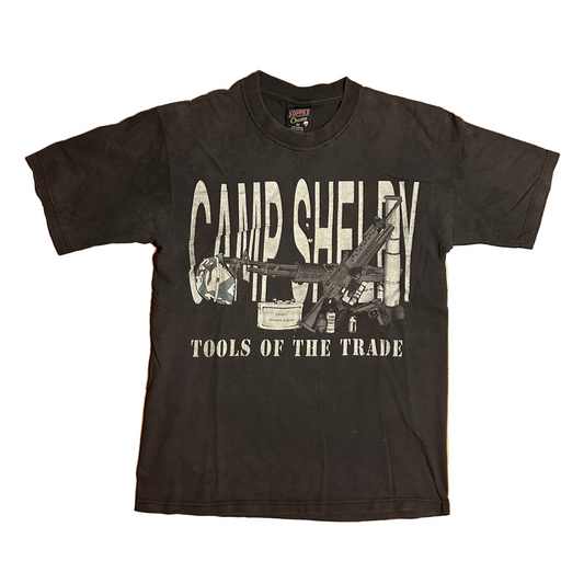 Soffee Choice Camp Shelby Tools of the Trade Black Grey Cotton Tshirt - Small - 19" x 27"