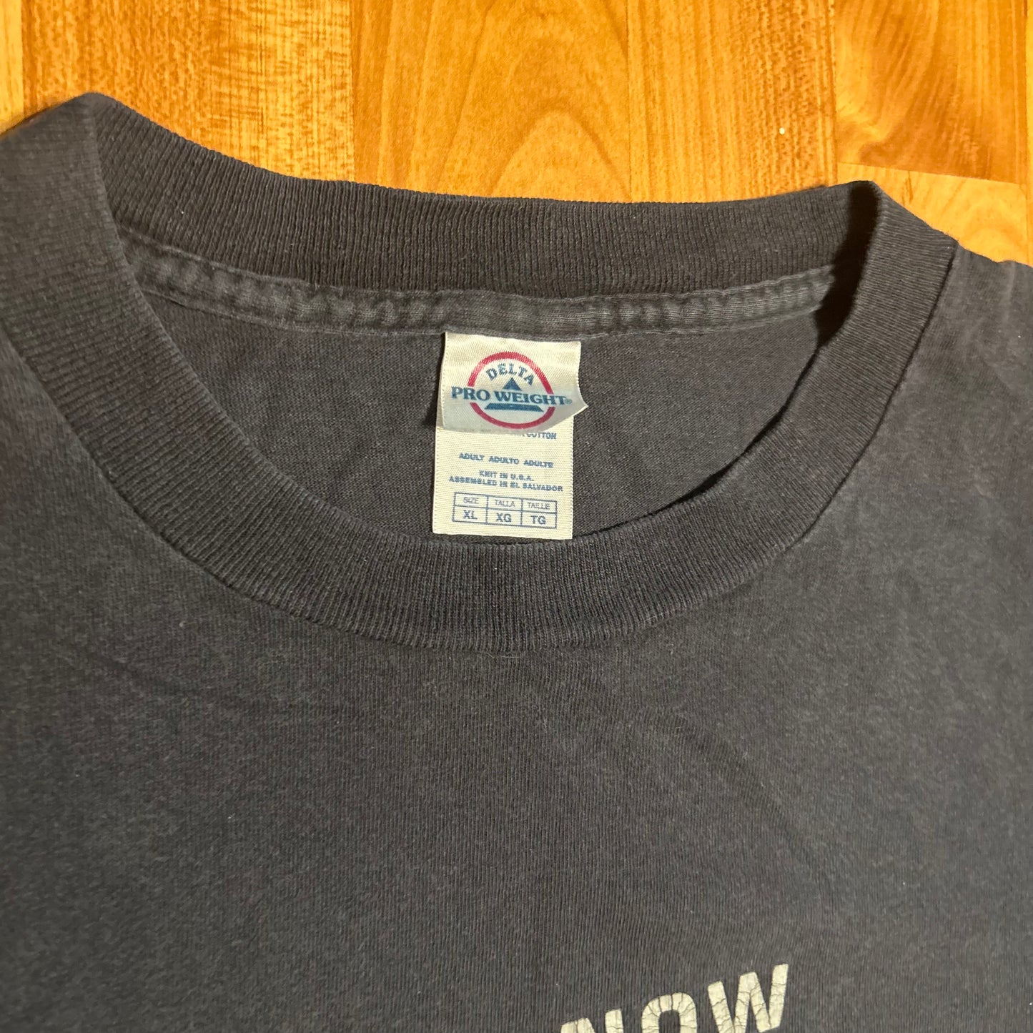 Delta Pro Weight Not Now I’m Busy Sign Gaming TV Black Grey Faded Cotton Tshirt - XLarge - 24" x 28"