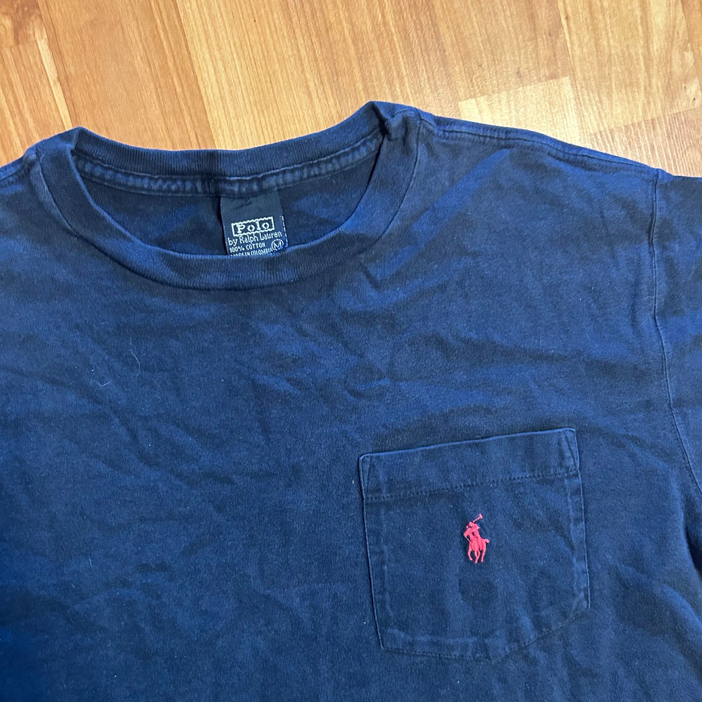 Polo RalPH Lauren Navy Blue Pocket Tshirt - Small - 18.5" x 25.5"