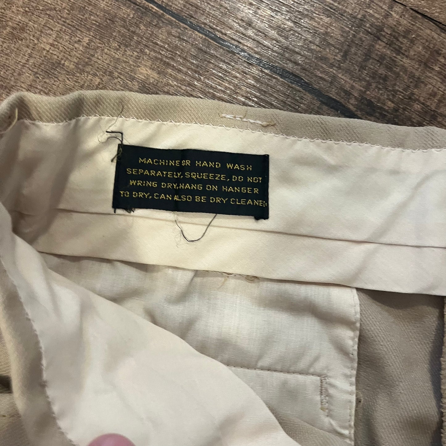70/80's Tan Yellow Dress Pants Slacks - 30" x 30"