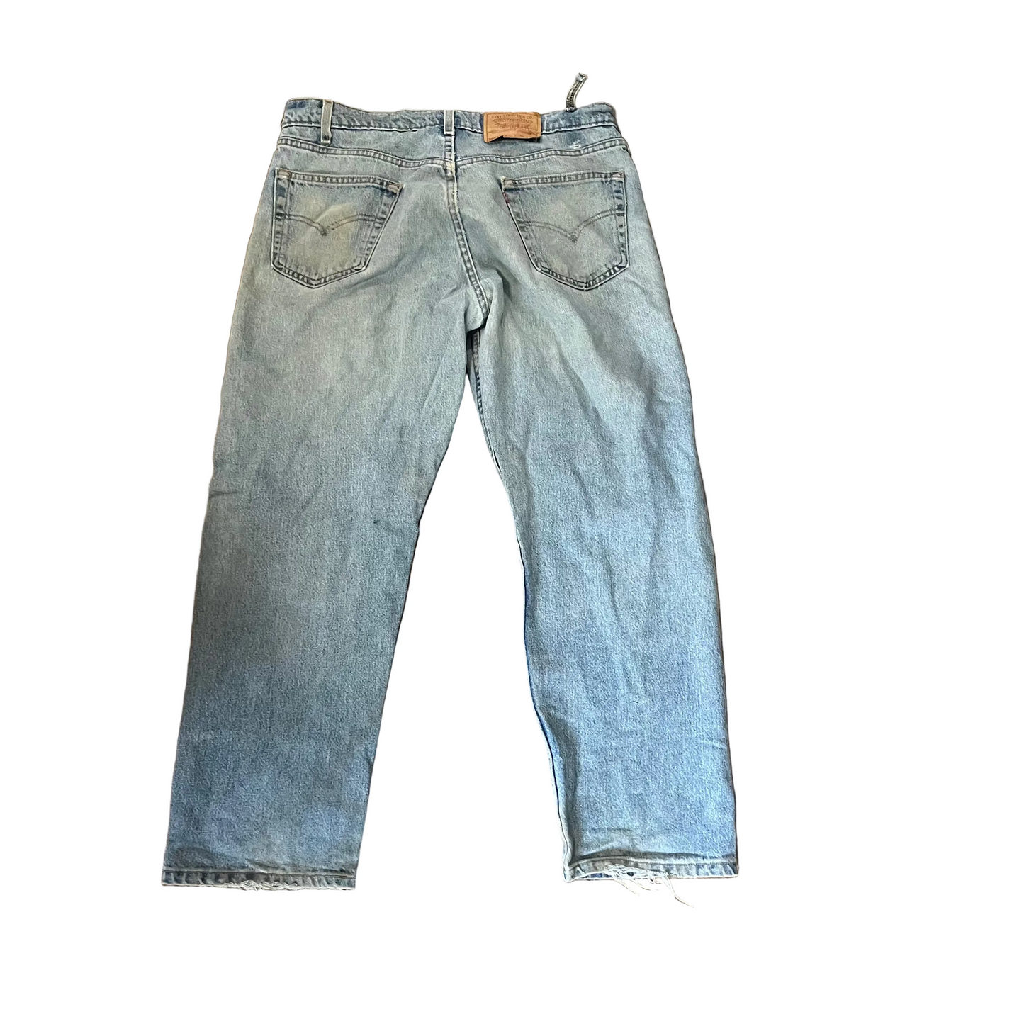 90's Levis 565 Distressed Denim Blue Jeans - 37" x 31"