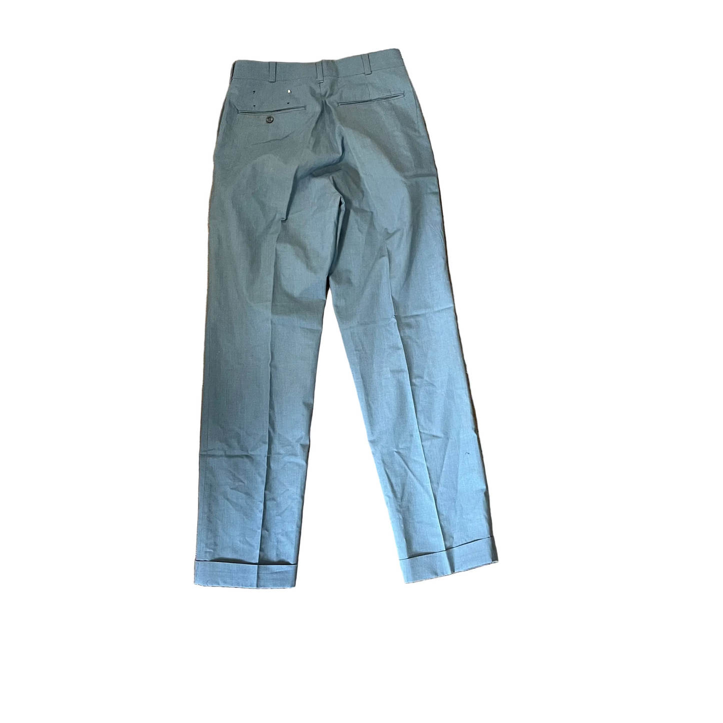 70/80's Permanent Press Automatic Wash n Wear Light Blue Dress Pants Slacks - 28" x 29"