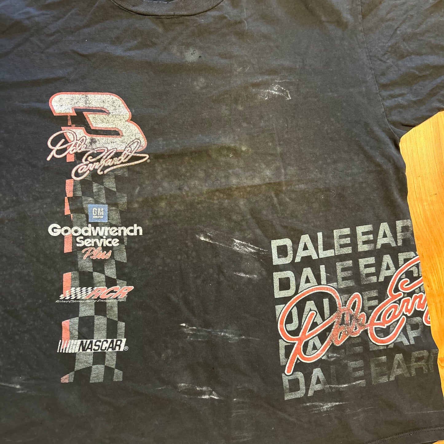 NASCAR Dale Earnhardt Racing Black Tshirt - XLarge - 26" x 30"