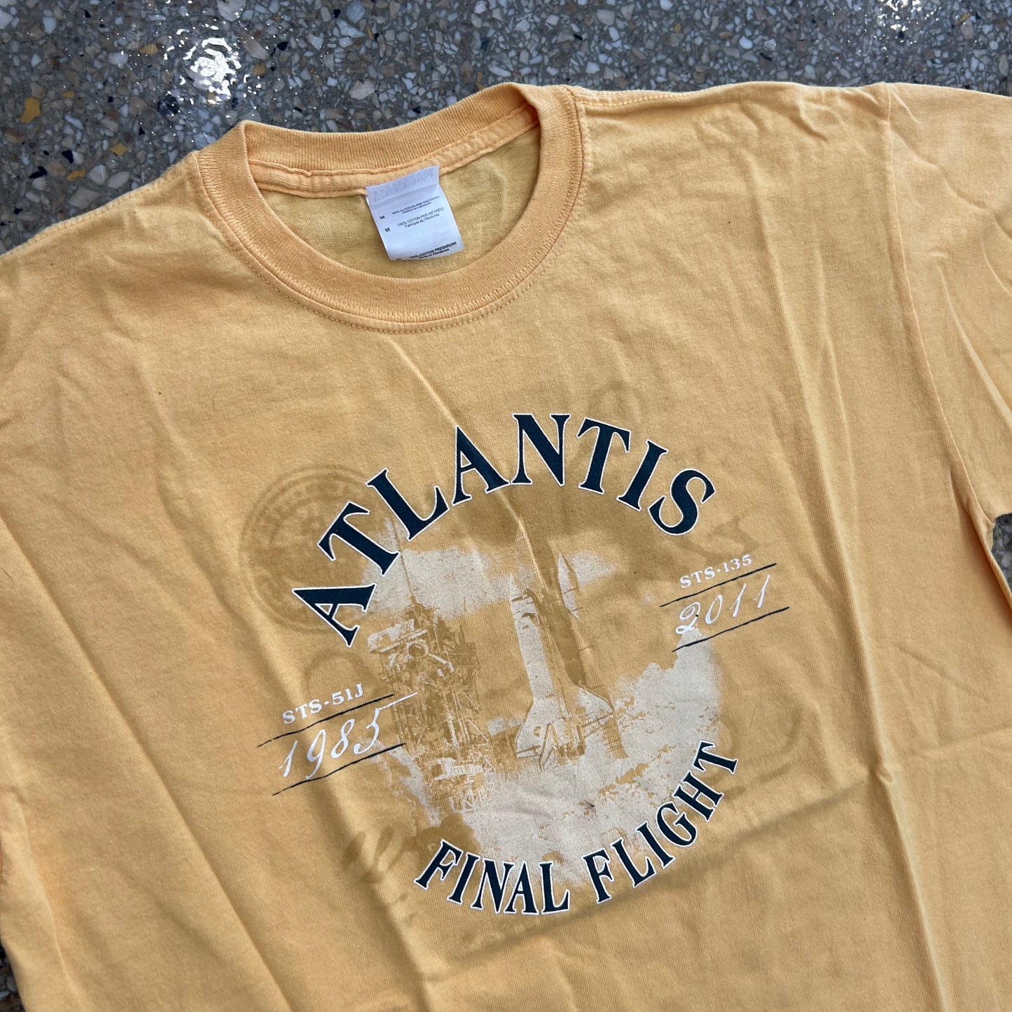 Atlantis Final Flight Yellow Tshirt - Medium - 20" x 27.5"