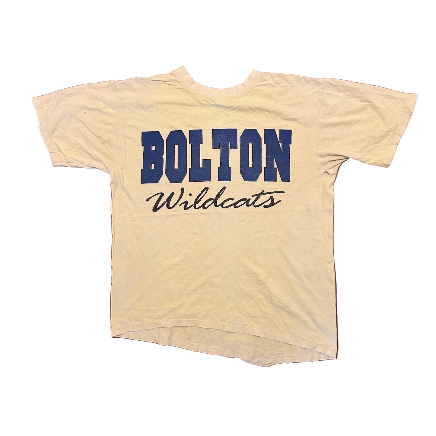 90's Allsport Bolton Wildcats Coed Cheer Team Yellow Tshirt - Medium - 21" x 26"