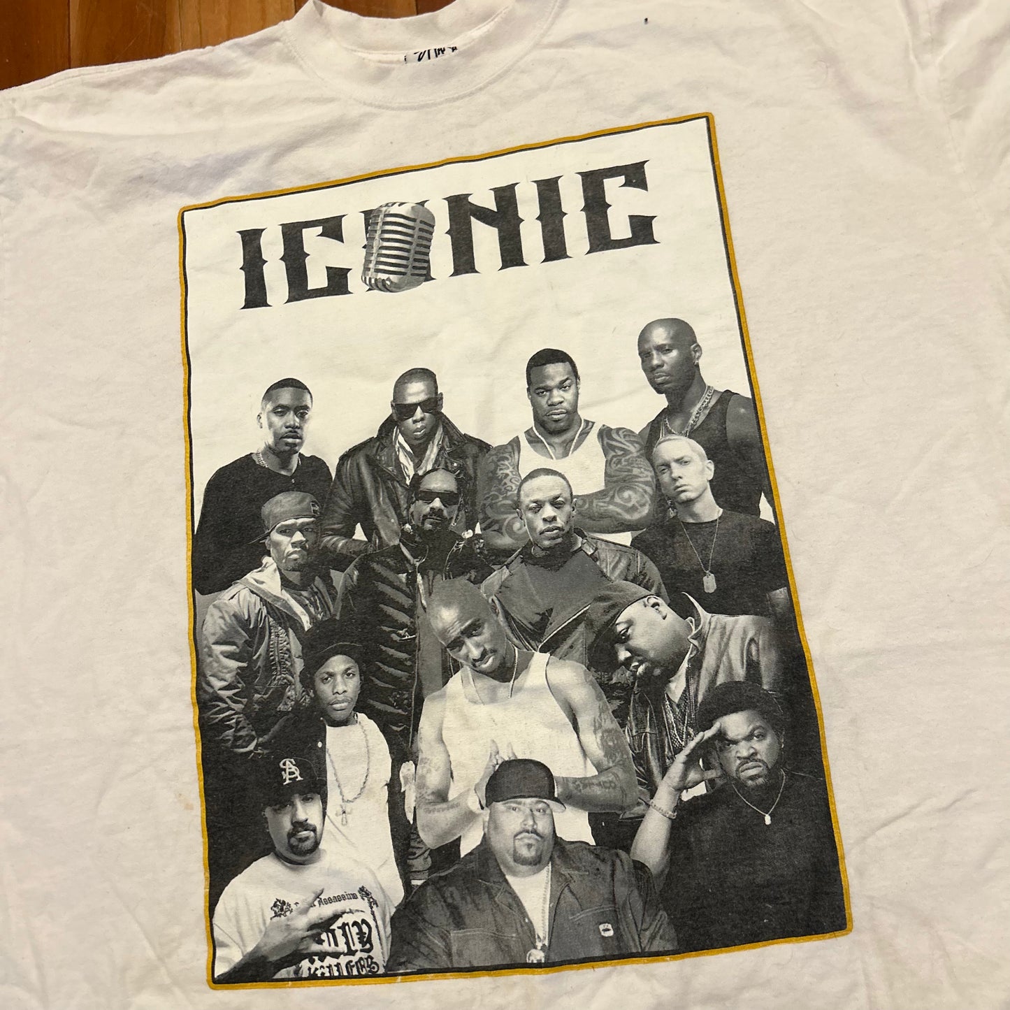 Shaka Wear Iconic Music Rap White Tshirt - XLarge - 28" x 31"