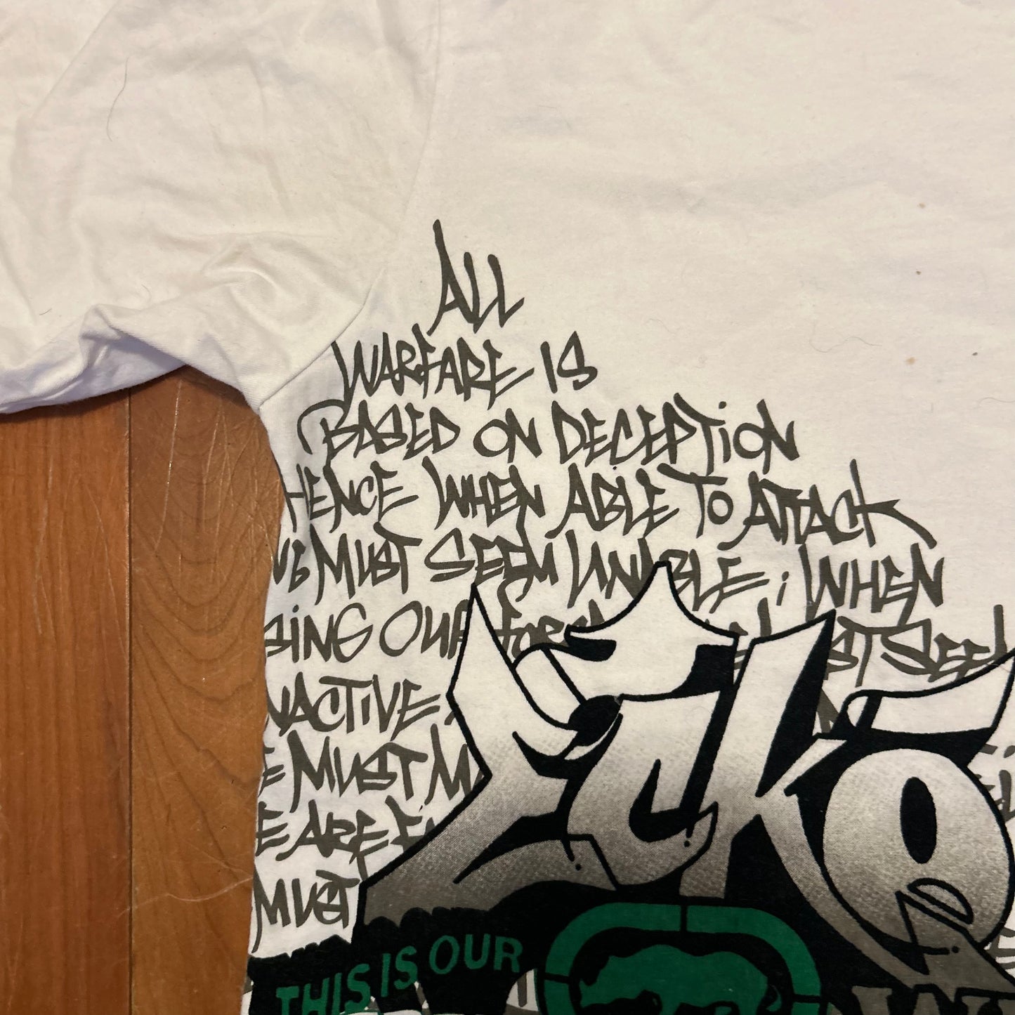 Ecko Unltd 1972 White Embroidered Tshirt - Large - 22.5" x 31"