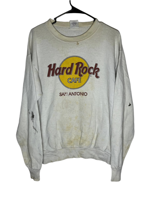 90's Hard Rock Cafe San Antonio Crewneck Sweatshirt - Medium - 21.5” x 25”