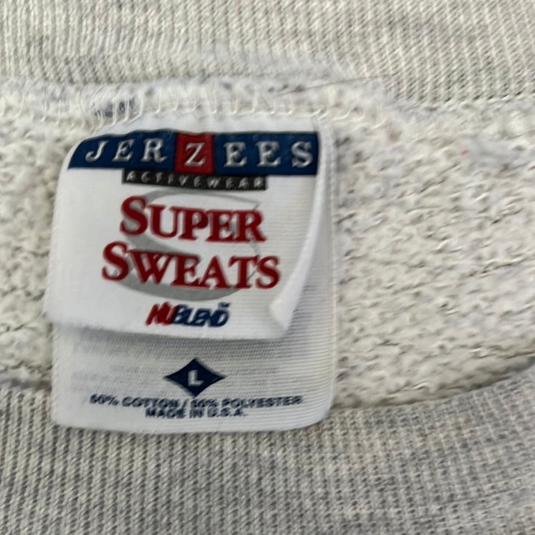 90's Jerzees Wilson Women's Basketball Crewneck Sweatshirt - Large - 23” x 25.5”