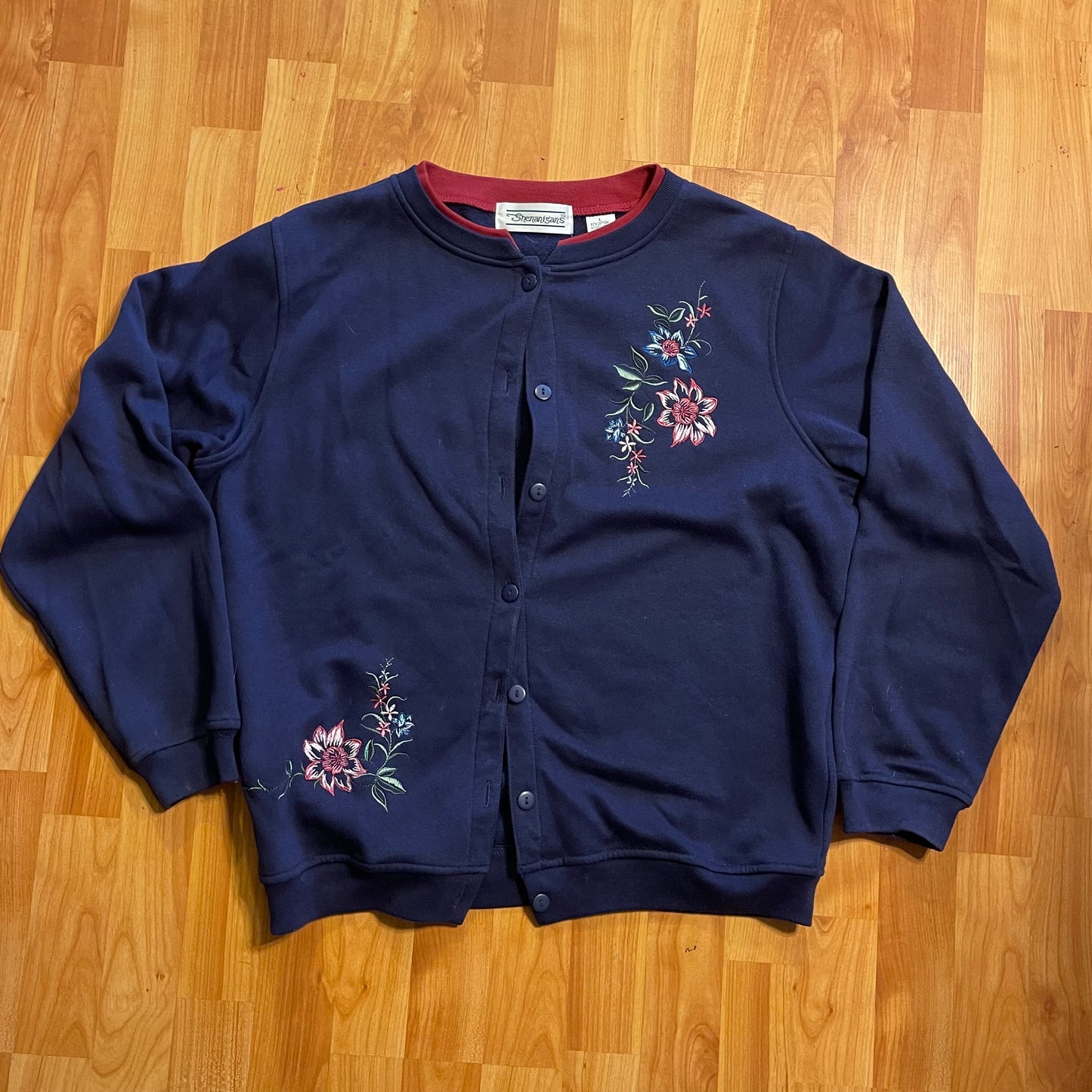 Cárdigan de abuela con flores para talla M