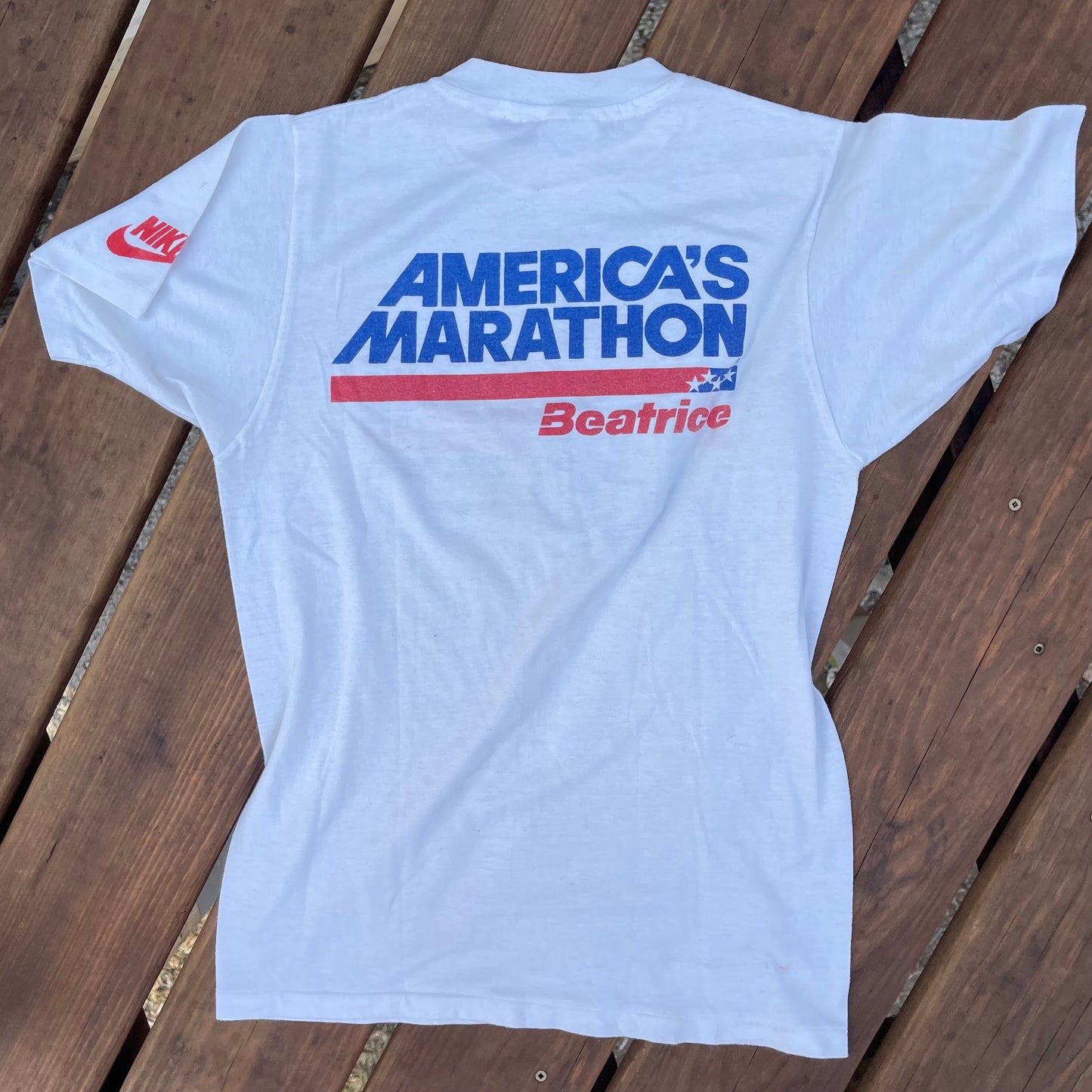 1986 Camiseta Hanes Nike America's Marathon - M
