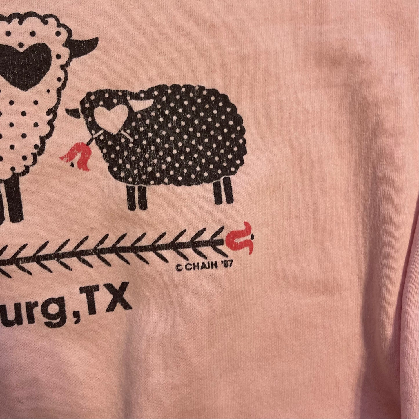 1987 Sudadera con manga corta de oveja - L