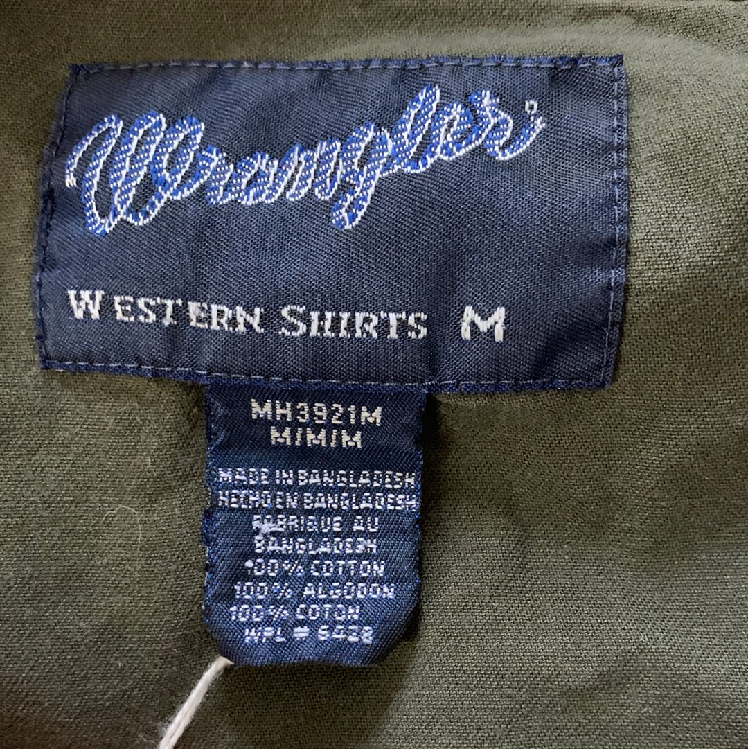 Wrangler Western Pearl Snap Shirt - Large - 22.5” x 28”