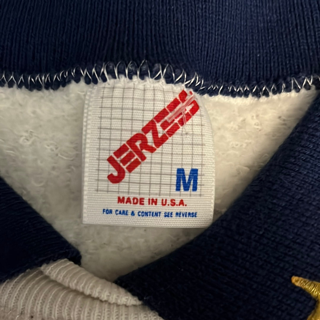 Jersey de cuello redondo con cuello marinero Jerzees de los años 90 - Pequeño - 19" x 27"